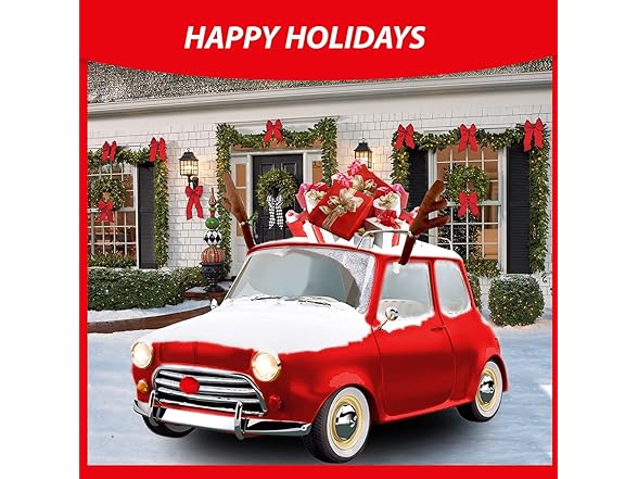 Zone Tech GA0080 Car Reindeer Antlers and Nose Set Red/Brown