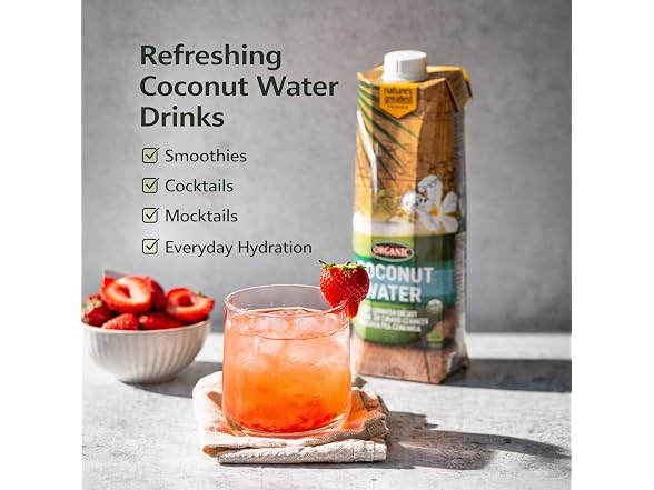 Nature's Greatest Foods, Organic Coconut Water, 6pk
