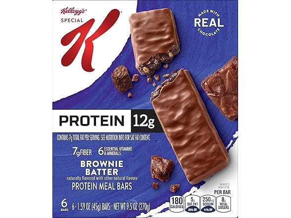 Special K Protein Bars Brownie, 6ct
