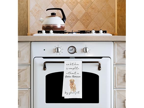 Cilrii Golden Retriever Kitchen Towels