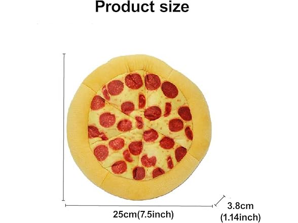 OOGIFCHE (2 Pack) Dog Toy Pizza Plush