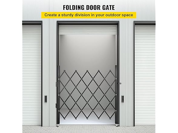 VEVOR Single Folding Security Gate, 5' H x 5-1/2' W