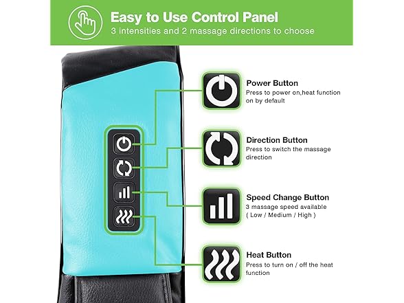 cotsoco Shiatsu Neck Massager - Teal