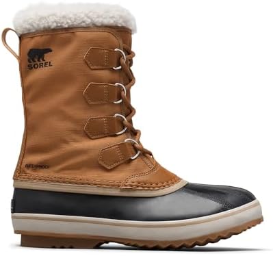 SOREL Men's 1964 Pac Nylon Waterproof Boot - Camel Brown, Black - 11