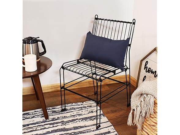Sunnydaze Decor MTR-454 Wire Dining Chair Black