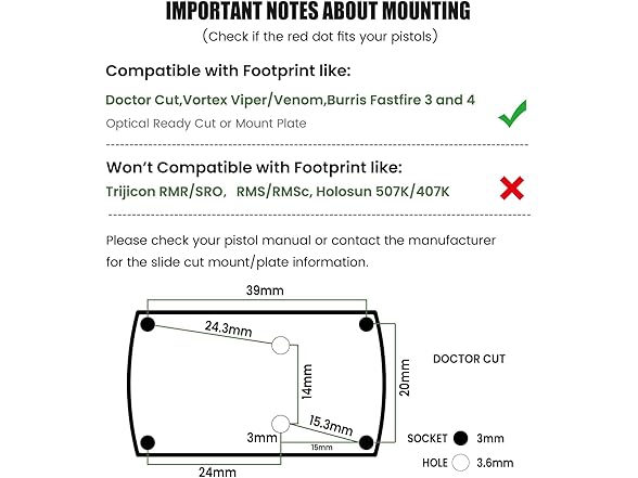 VOTATU PMD506-G Multiple Reticle Green Dot Sight