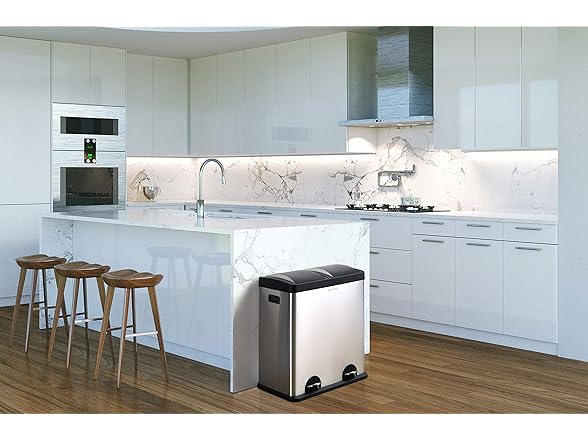 Step N' Sort The 16 Gal. 2-Compartment SS Trash Bin