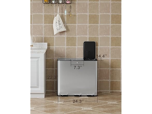 OUTLANE 3 x 20L/15.8 Gal Kitchen Trash Can