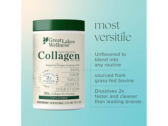 Great Lakes Wellness Collagen Peptides 32oz