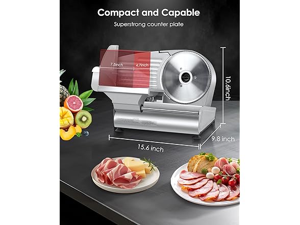 Valley Sportsman Electric Meat Slicer with 7.5" SS Blade