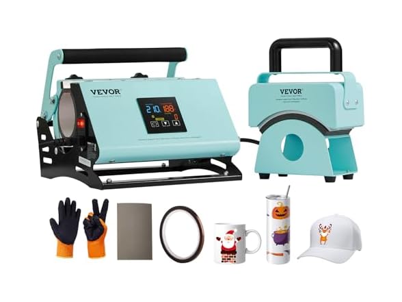 VEVOR 2 in 1 Tumbler and Hat Heat Press Machine