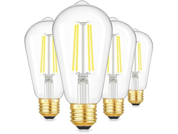 Dimmable ST58 Antique Clear Vintage Edison LED Bulbs