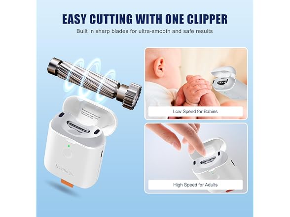 Seemagic Electric Nail Clipper MINI White