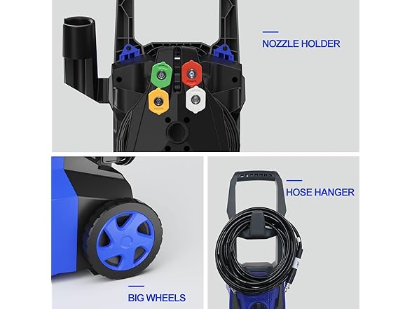 ZHUOLIN High Pressure Washer 4800PSI - Blue