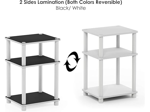 Furinno Just 3-Tier Turn-N-Tube End Table