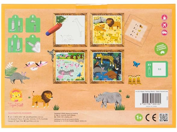 Tiger Tribe Reusable Magic Water Painting Cards