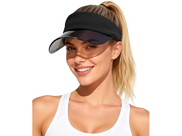 JANETSHATS UPF50+ Transparent Sun Visor