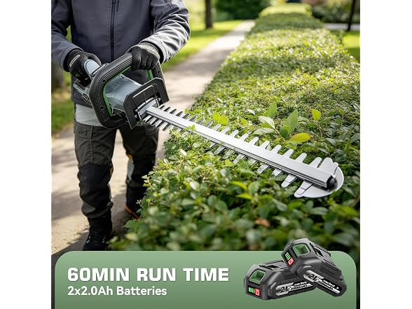 Endutools 20 Inch Cordless Hedge Trimmer