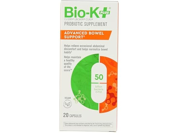 Bio-K Plus PROBIOTIC Bowel Support, 20 Capsules
