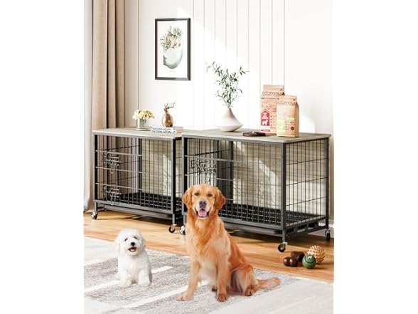 GAOMON 38.6" Double-Doors Dog Kennel