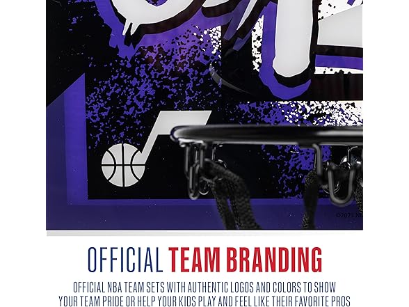 Franklin Sports NBA Utah Jazz Over The Door Basketball Hoop