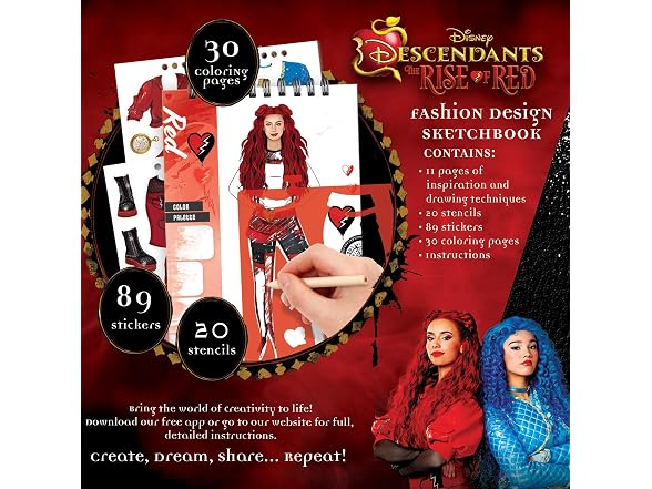 Descendants 4 Rise of Red Fashion Design Sketchbook