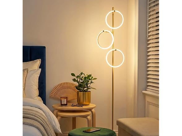 Bairth Gold Floor Lamp with 3 Lights