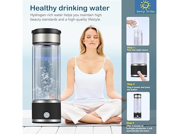 Sunny Smiles Hydrogen Water Bottle
