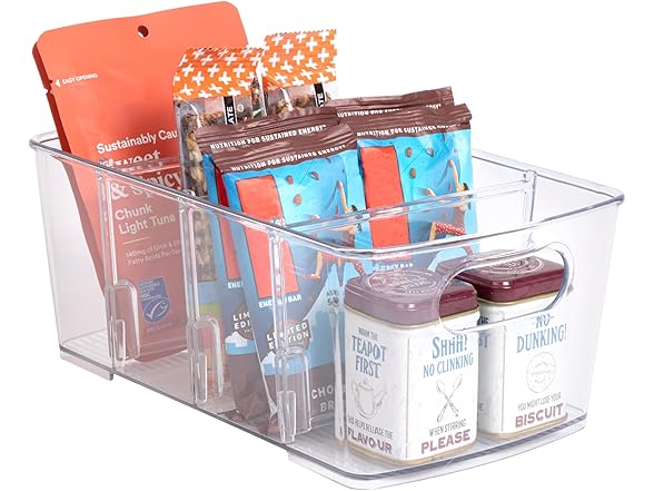 Smart Design Bin with Removable Dividers