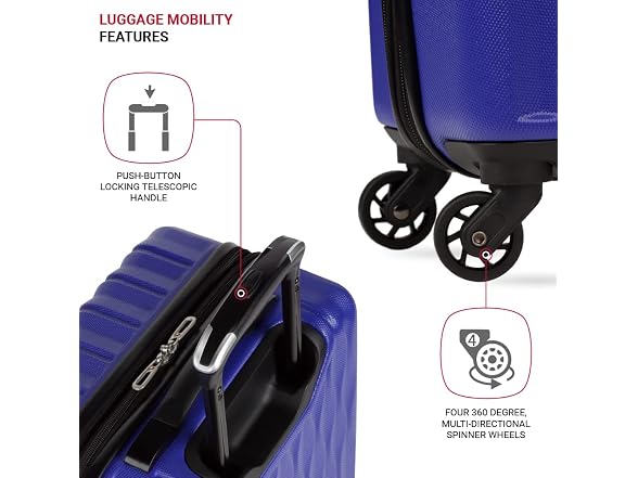 SwissGear 8018 Expandable Luggage, Hard Shell Carry-On