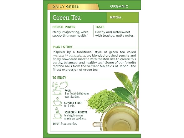 Green Tea Matcha Bags 16ct