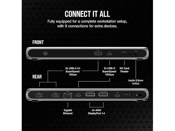 Corsair TBT100 DP Thunderbolt 3 Dock