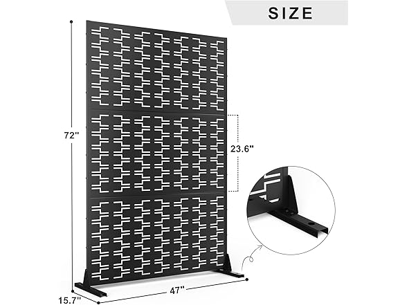 NeuType Decorative Privacy Screen Outdoo