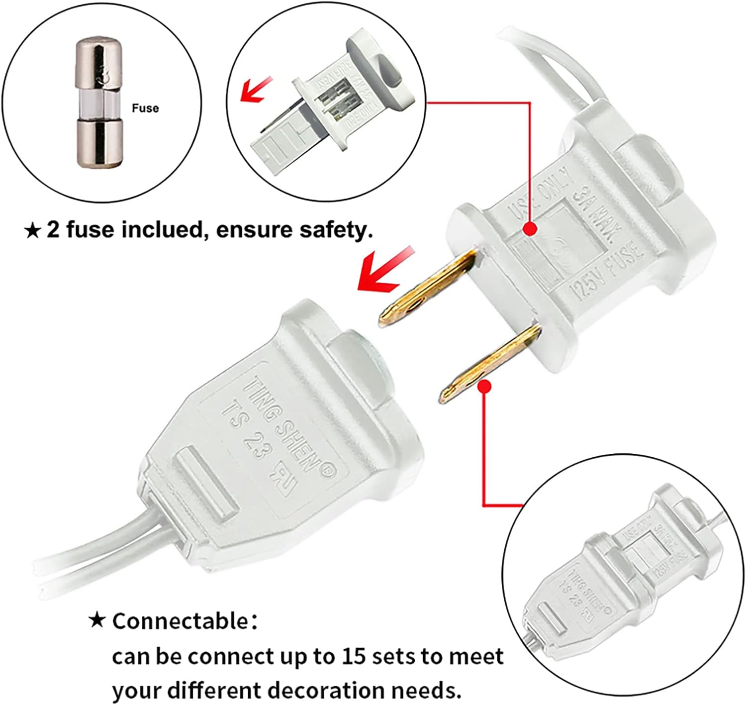 2 Pack Red White Blue LED Lights - Gallery 9