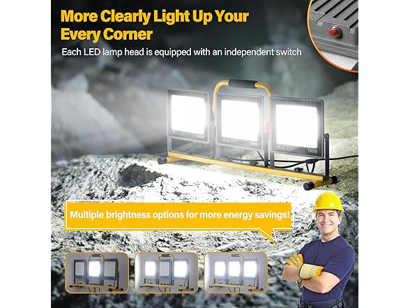 Gobright 31000 Lumen LED Work Lights with Stand