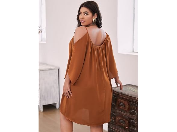 Soly HUX Women (4XL) Summer Cold Shoulder Dress