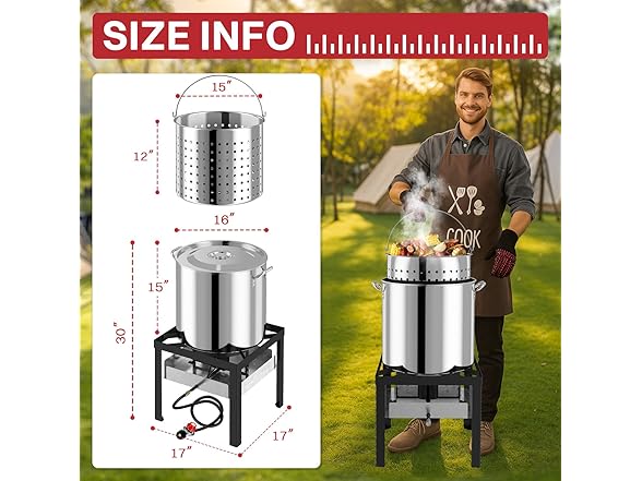 Pipopa 50QT Crawfish Boiler