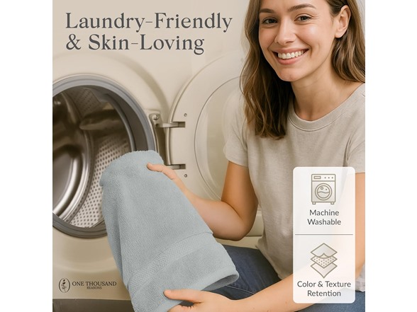 6Pc Luxury Bath Towel Set (1-Stripe) - Gallery 9