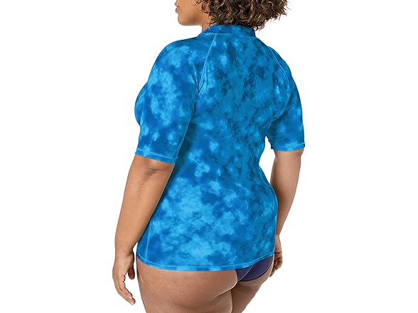 Kanu Surf Women's Plus Rash Top Blue (3X)