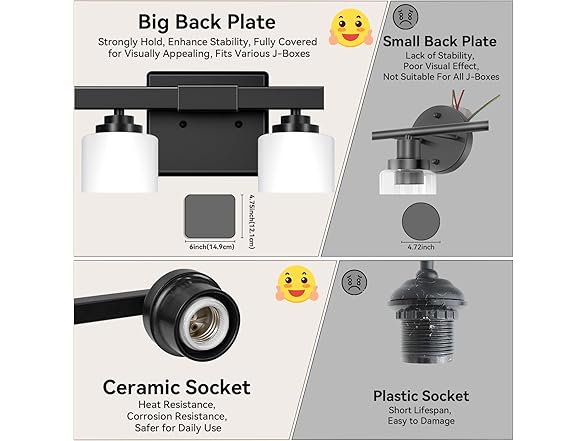 4-Light Bathroom Light Fixtures, 27" Modern Vanity Lights