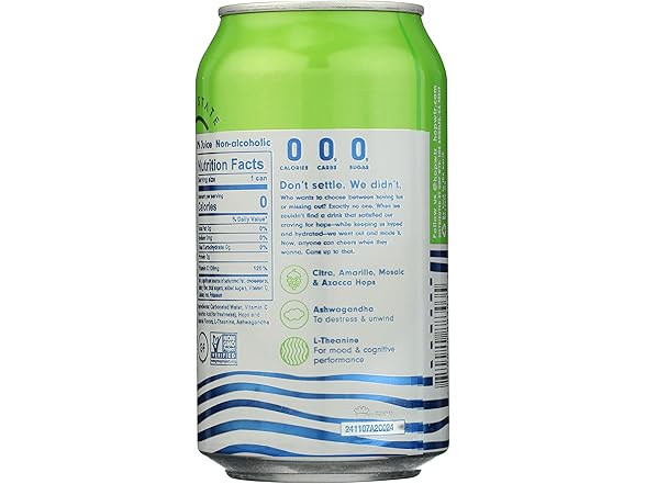 1CT Hop Wtr, Water Sparkling Hop Lime, 12 Fl Oz