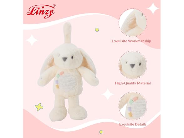 Linzy 10" Bunny Stroller Toy