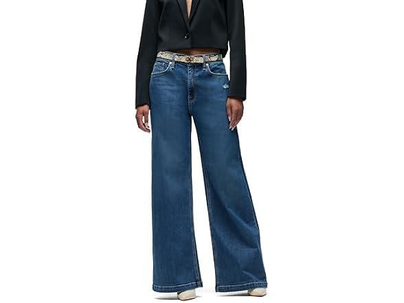 HUDSON Women's Jodie High Rise Loose Fit Wide Leg Jean