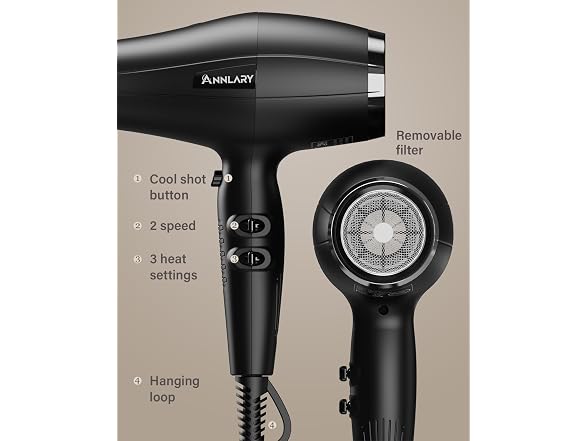 Ionic Hair Dryer with Diffuser