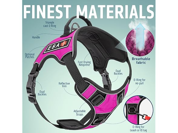 Dogline Quest No-Pull Dog Harness with 3D Ru