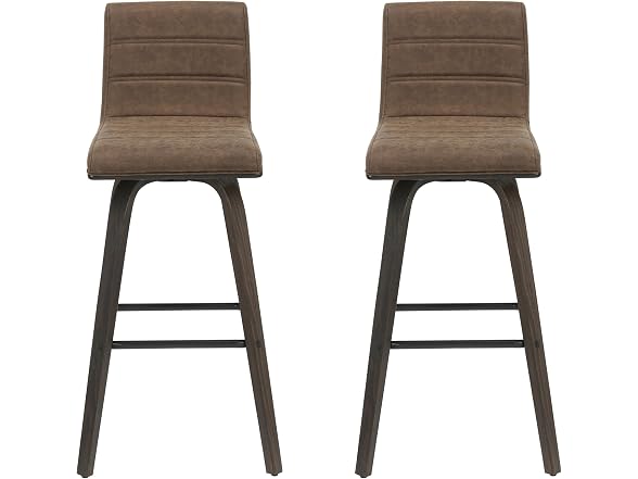 Armen Living Vienna Swivel Bar Height Bar Stool, Set of 3