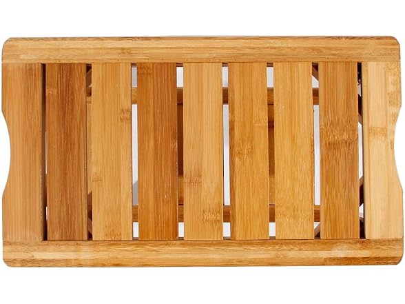 soges Bamboo Shower Bench, Waterproof Stool