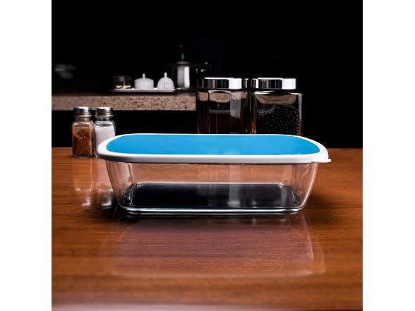 Glass Container with Plastic lid (3-Quart Rectangular)