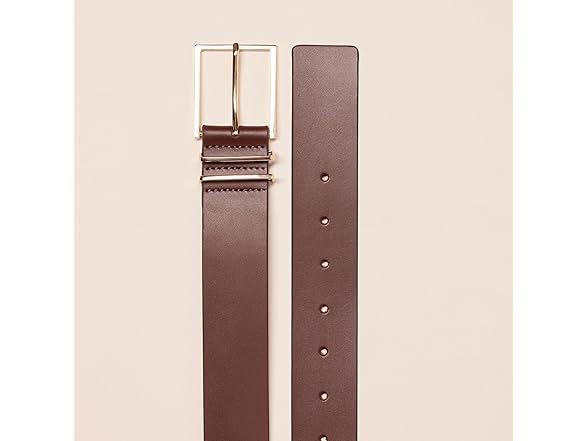 Womens Leather Dress Belt Brown (3X)