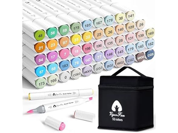 52 Pastel Colors Brush & Chisel